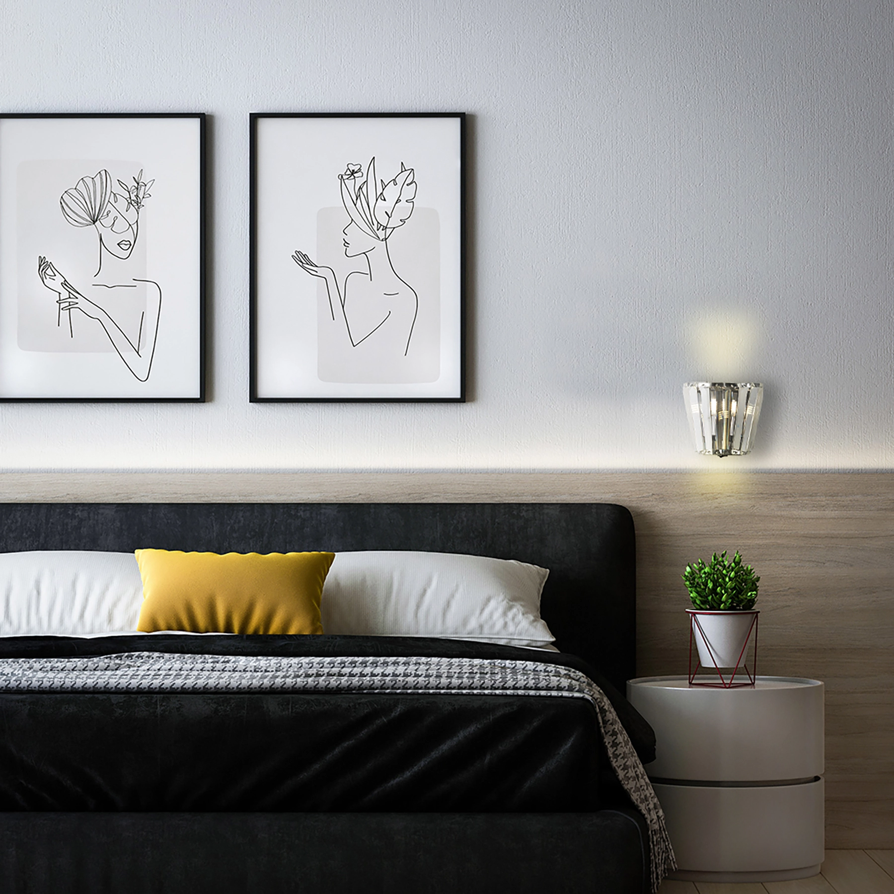 Arandela de Efeito G9 Cristal Diamante Blumenau Iluminação