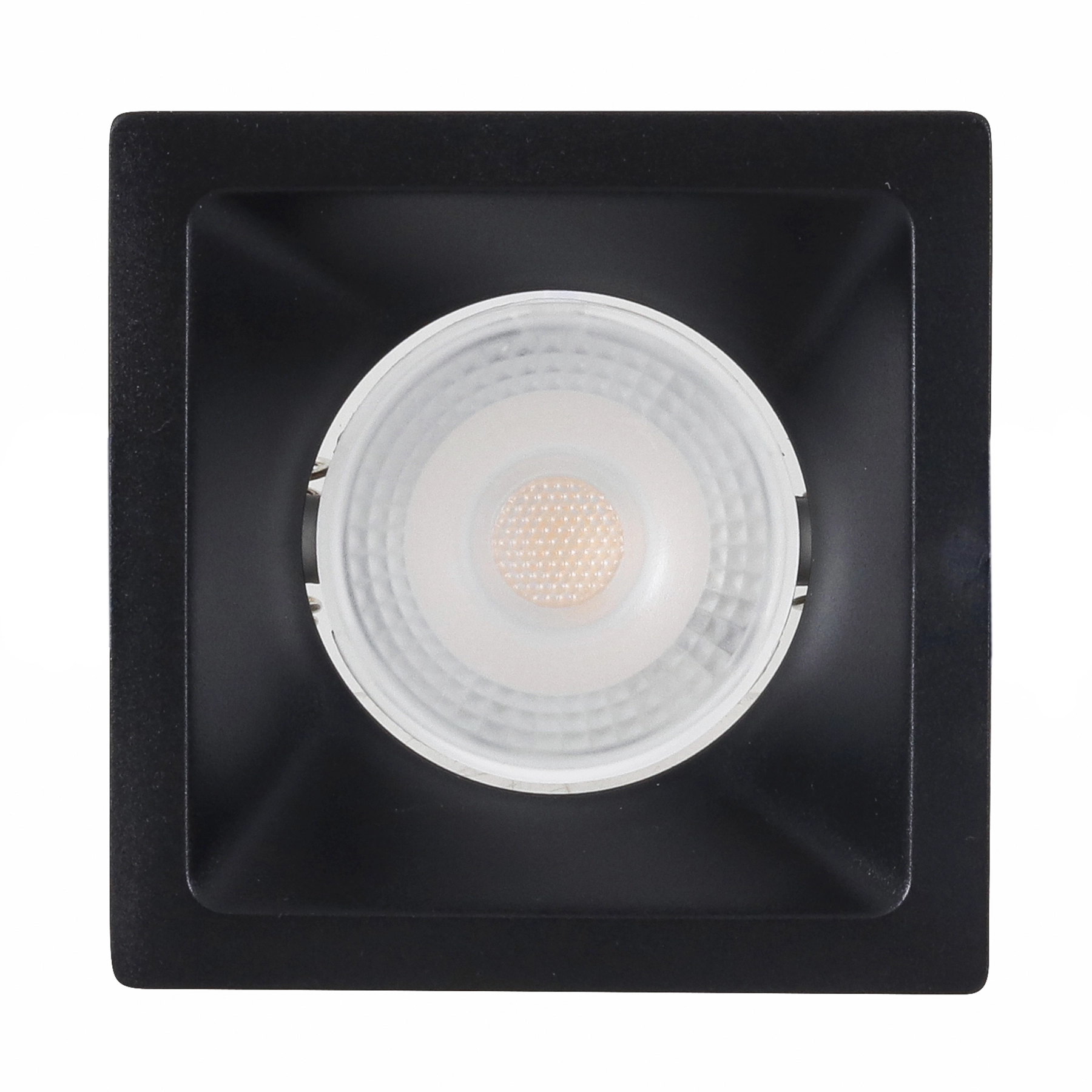 Spot Recuado Emb. Quad. 74mm ABS+PC 3W Bi-Volt LED 3.000K - Preto