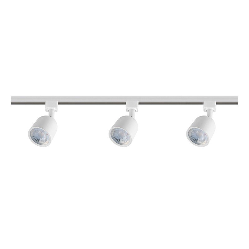 Trilho Com 3 Spots Led Blumenau 27w Bivolt Branco 6500k Luz Branca