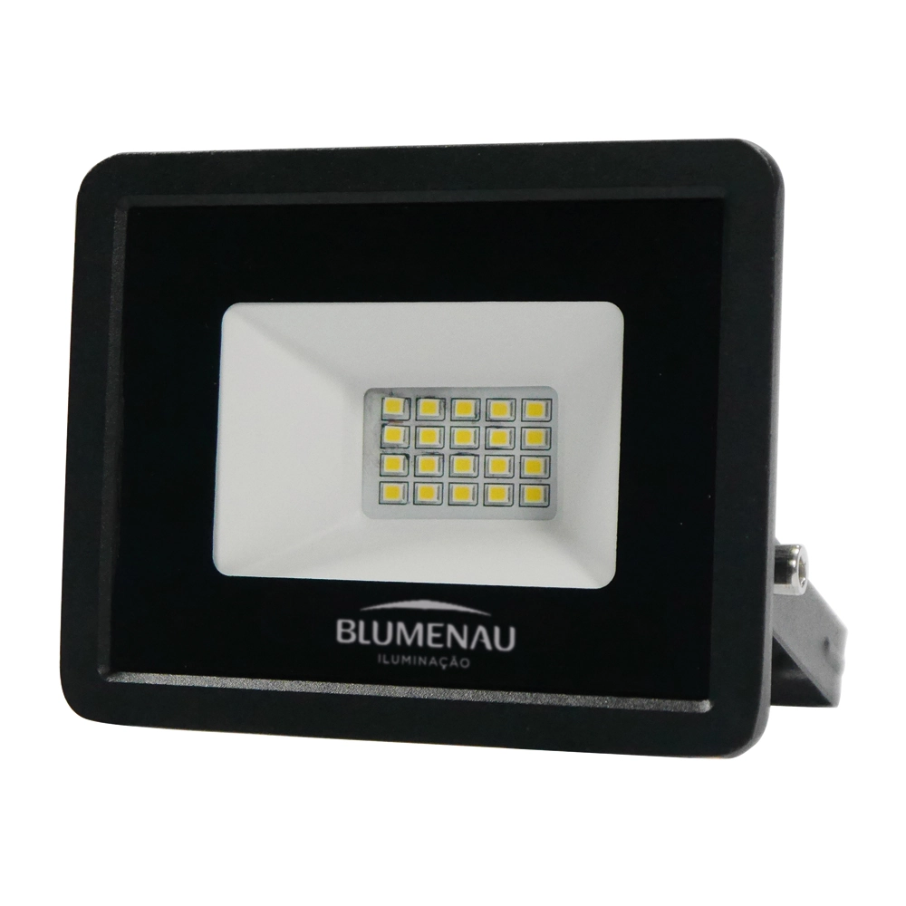 Refletor Led Tech Blumenau Alumínio Ip65 20w Preto 3000k 76203000