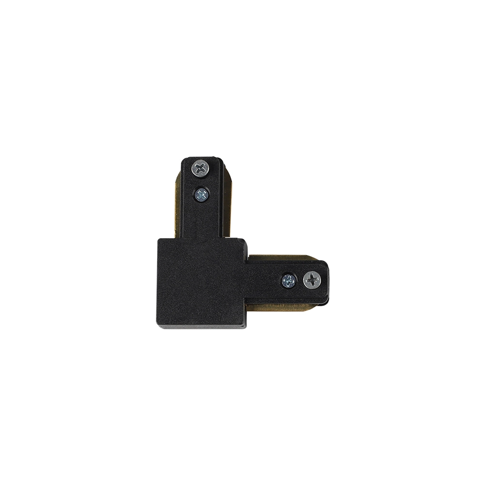Conector Em L Blumenau Para Trilho De Sobrepor Preto