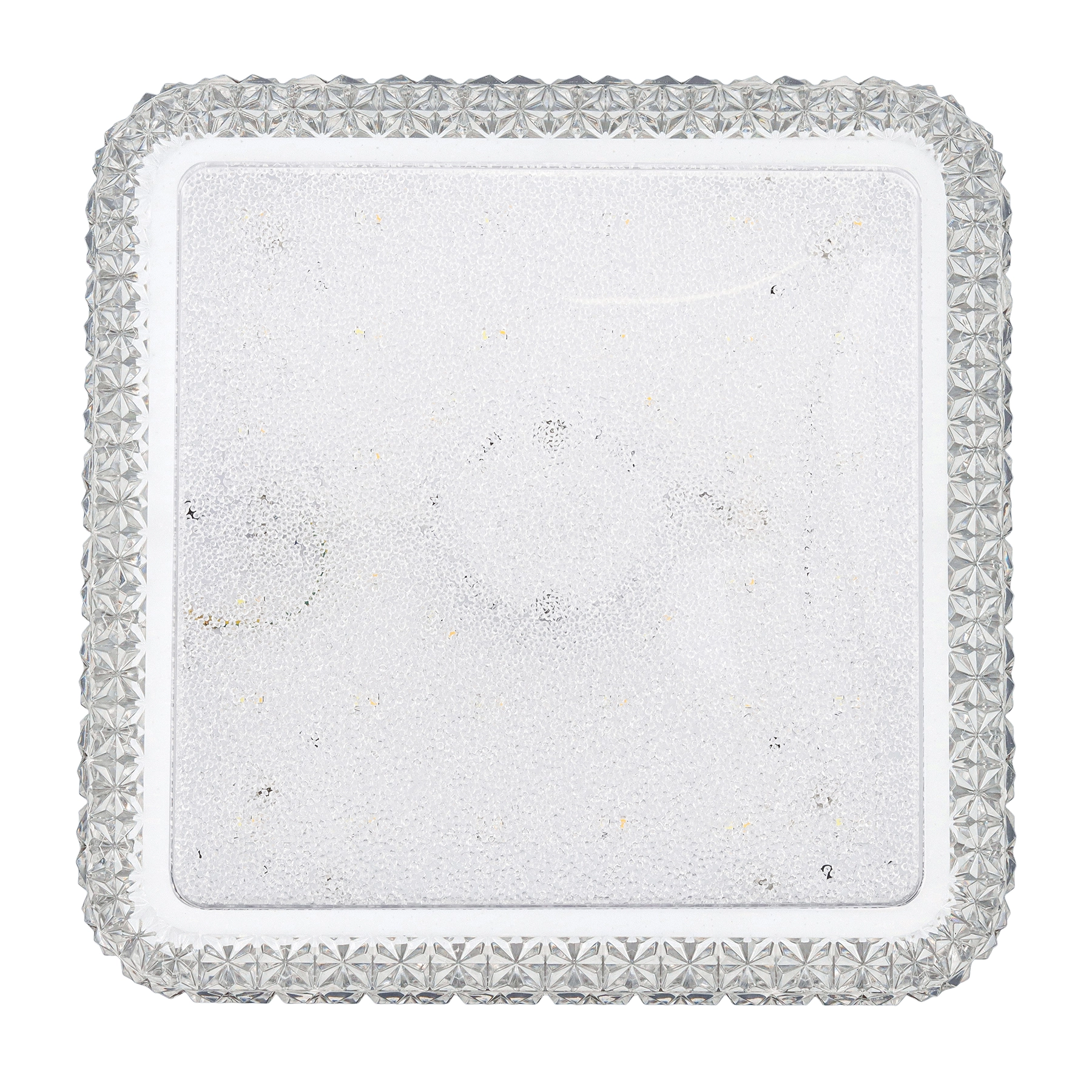 Plafon Shine LED Quadrado 280mm Acrílico Pontilhado 18W - Bi-Volt Temperatura de cor Ajustável