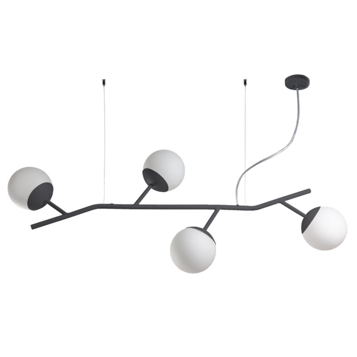 Pendente Flora 95cm Cabo Pp Blumenau Preto