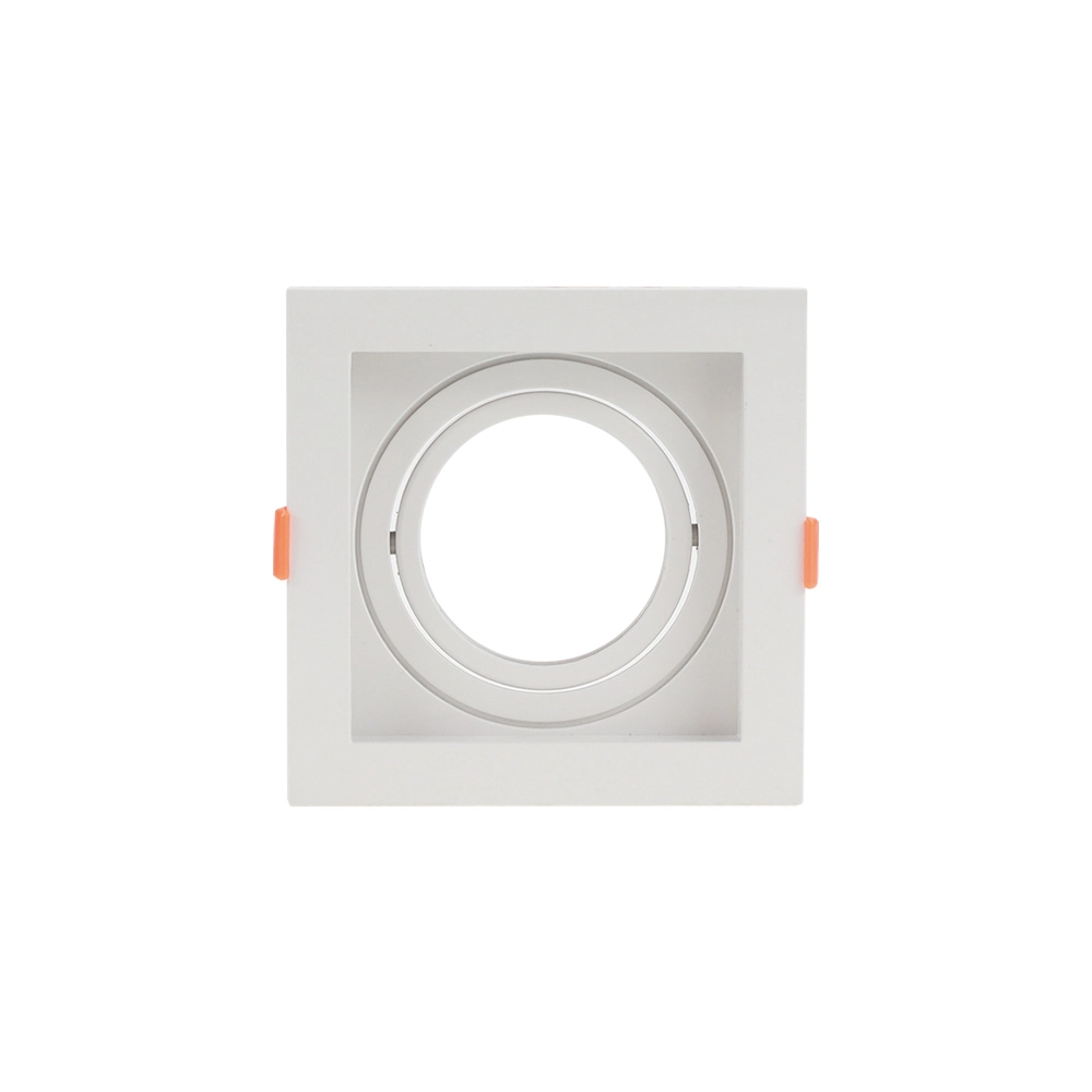 Spot De Embutir Recuado Blumenau Clean Para Lâmpada Ar70 E27 Quadrado Bivolt Branco