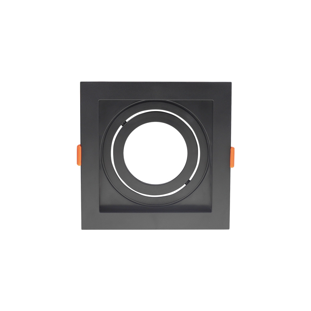 Spot De Embutir Recuado Blumenau Clean Para Lâmpada Par 20 E27 Quadrado Bivolt Preto