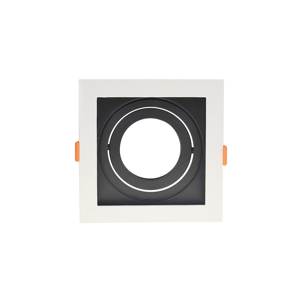 Spot De Embutir Recuado Blumenau Clean Para Lâmpada Par 20 E27 Quadrado Bivolt Branco / Preto