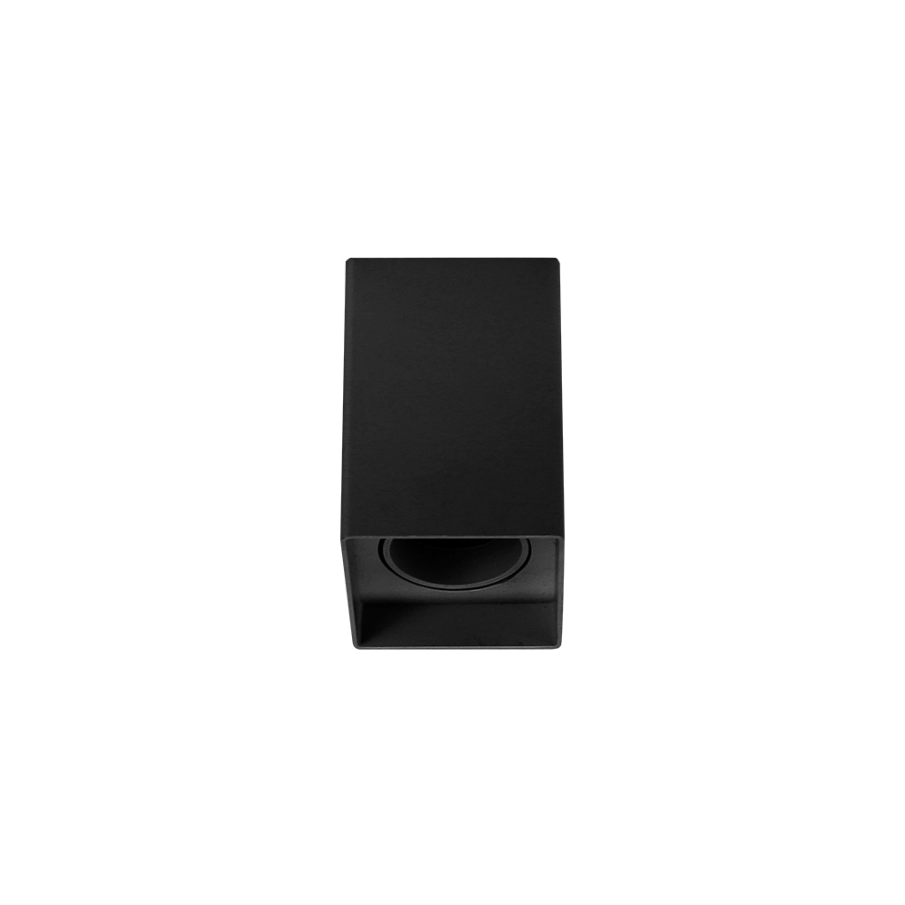 Spot De Sobrepor Recuado Blumenau Clean Para Lâmpada Mr16 Gu10 Quadrado Bivolt Preto