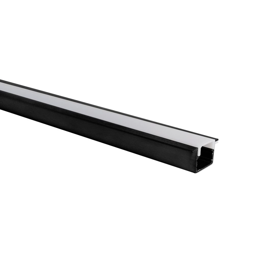 Perfil De Embutir Para Fita Led Blumenau Line 25mm Com 2 Metros Preto