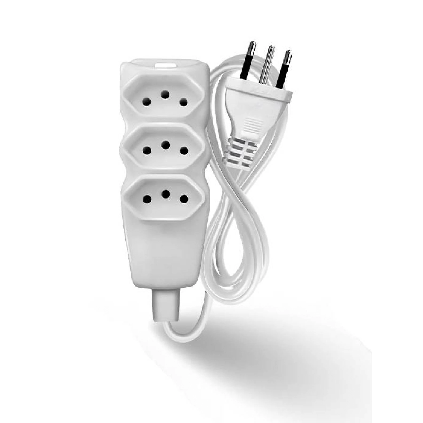 Extensao Eletrica 5mts Tripolar Branca Atacado Ind Unid Megatron