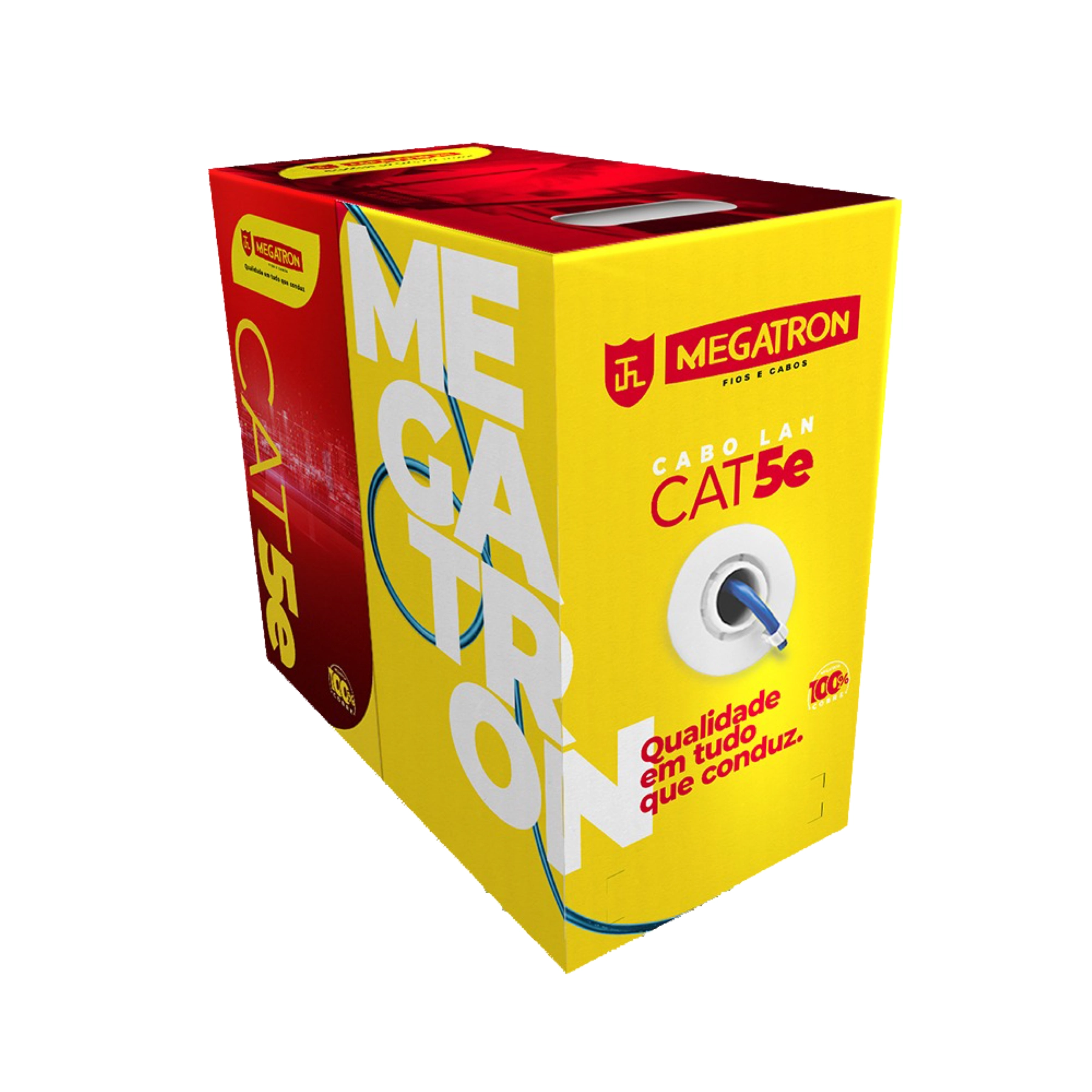 Cabo Rede Lan Cat5E 305 Metros Azul Megatron