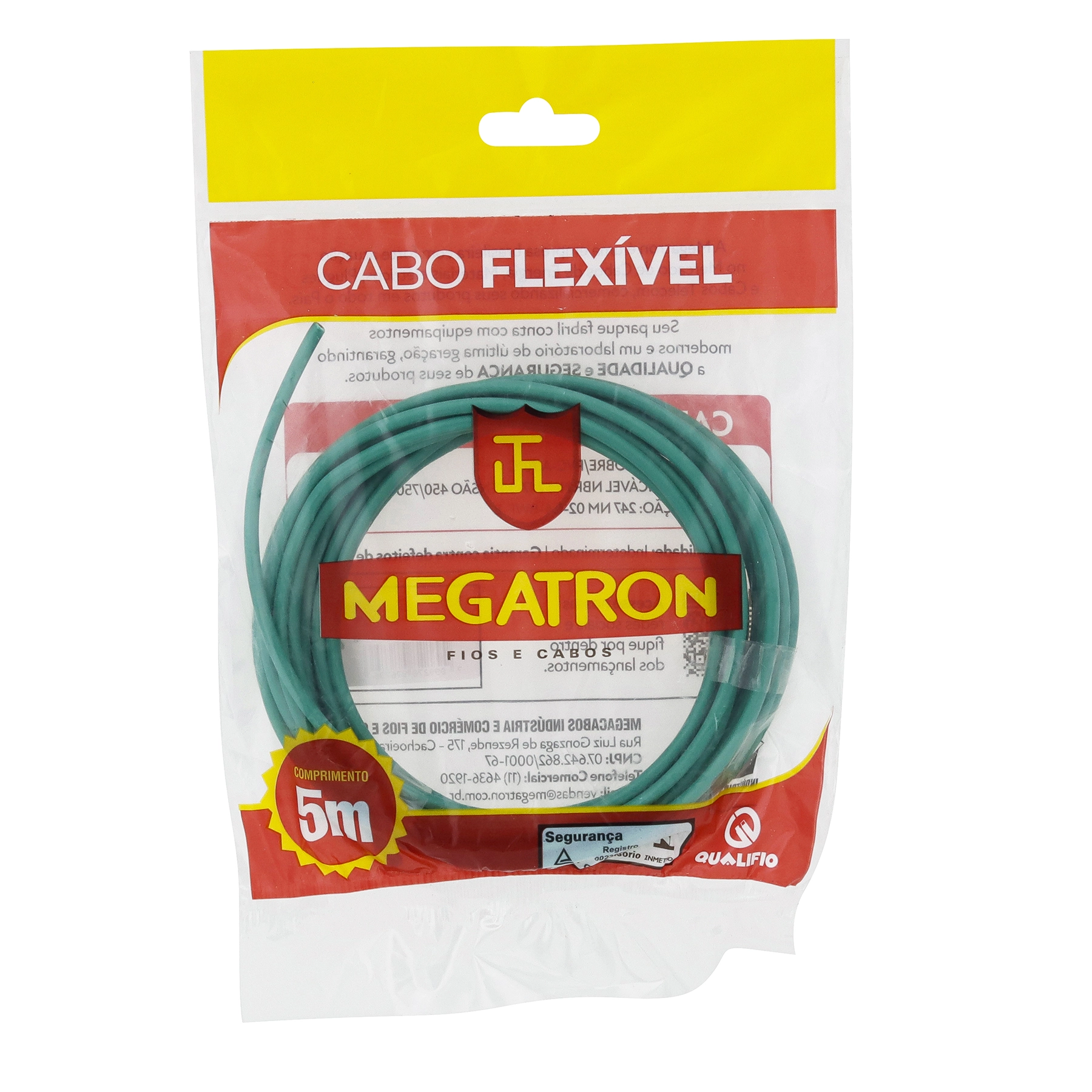 Cabo Flexível 4mm 5m Verde Megatron