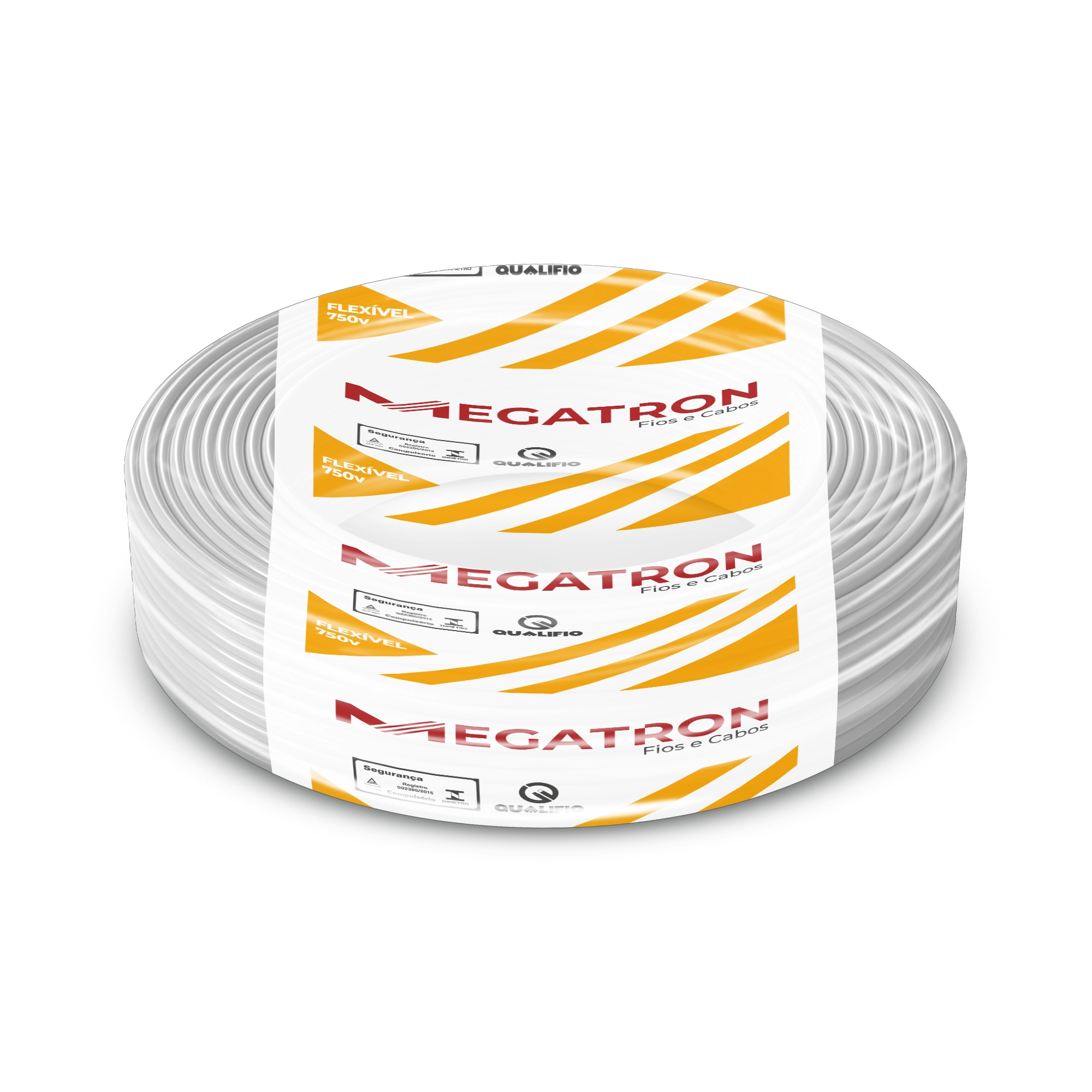 Cabo Flexível 6mm 100m Branco 750V Megatron