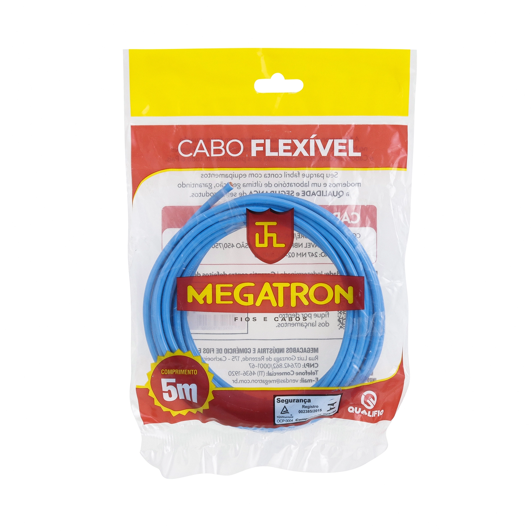 Cabo Flexível 6mm 5m Azul Megatron