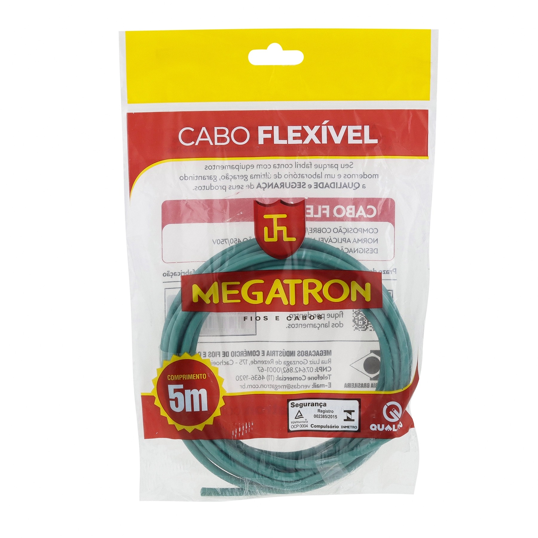 Cabo Flexível 6mm 5m Verde Megatron