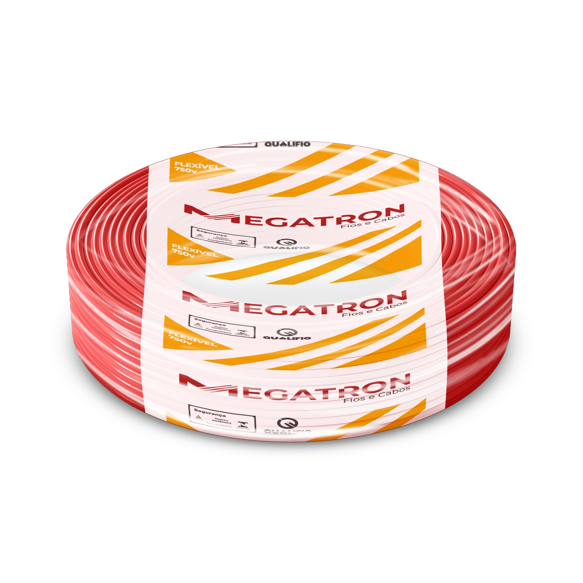 Cabo Flexível 6mm 100m Vermelho 750V Megatron