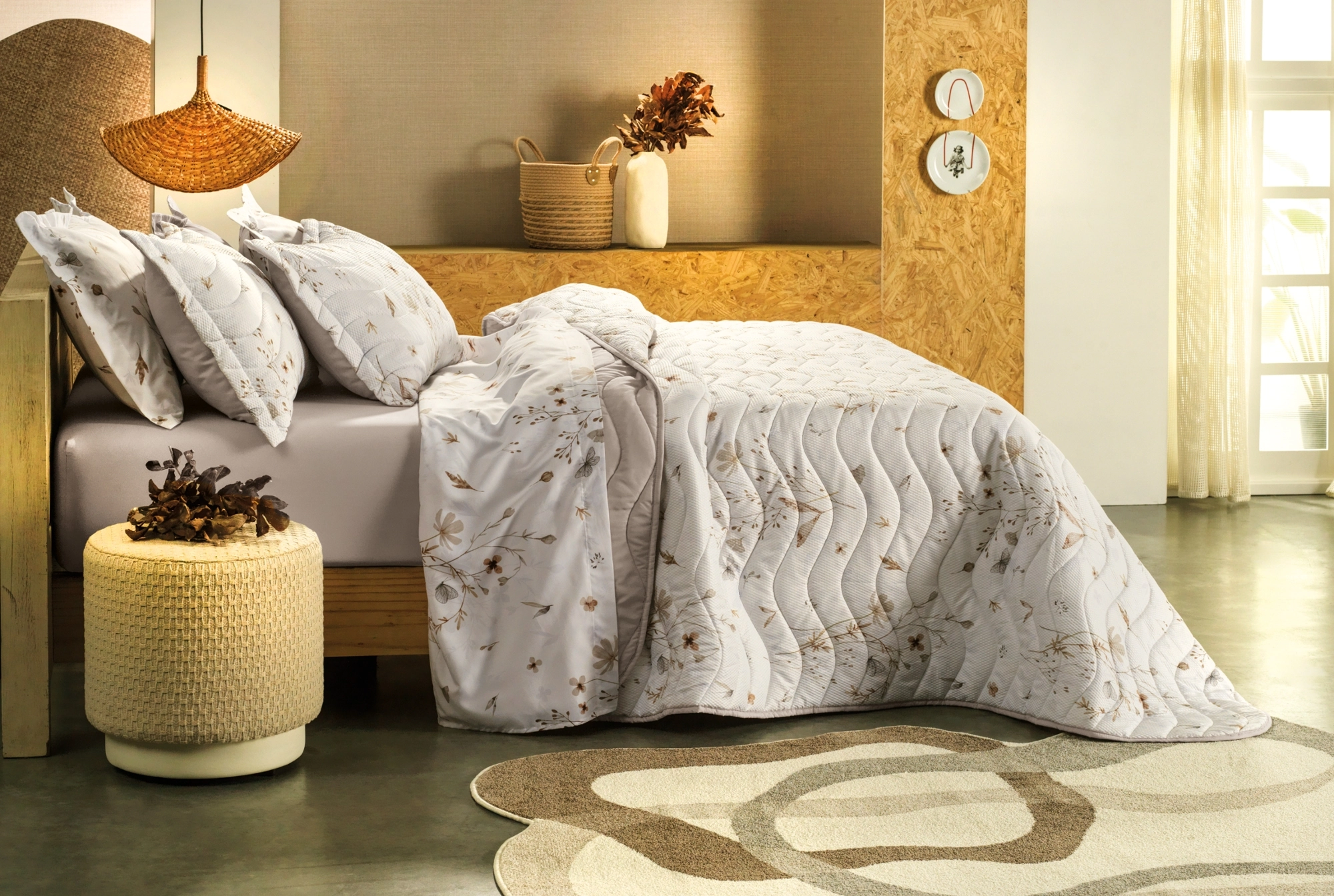 Jogo Cama Queen Simples Toque Acetinado Golden 3pcs 5502.0 Altenburg