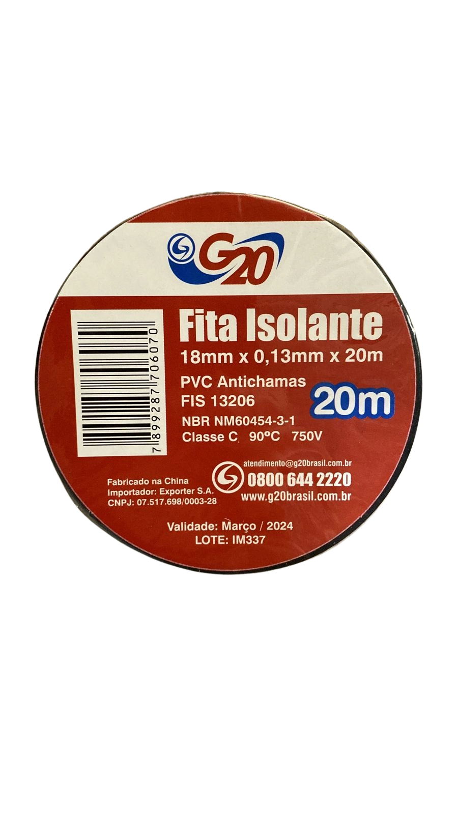 Fita Isolante 20 M Pt