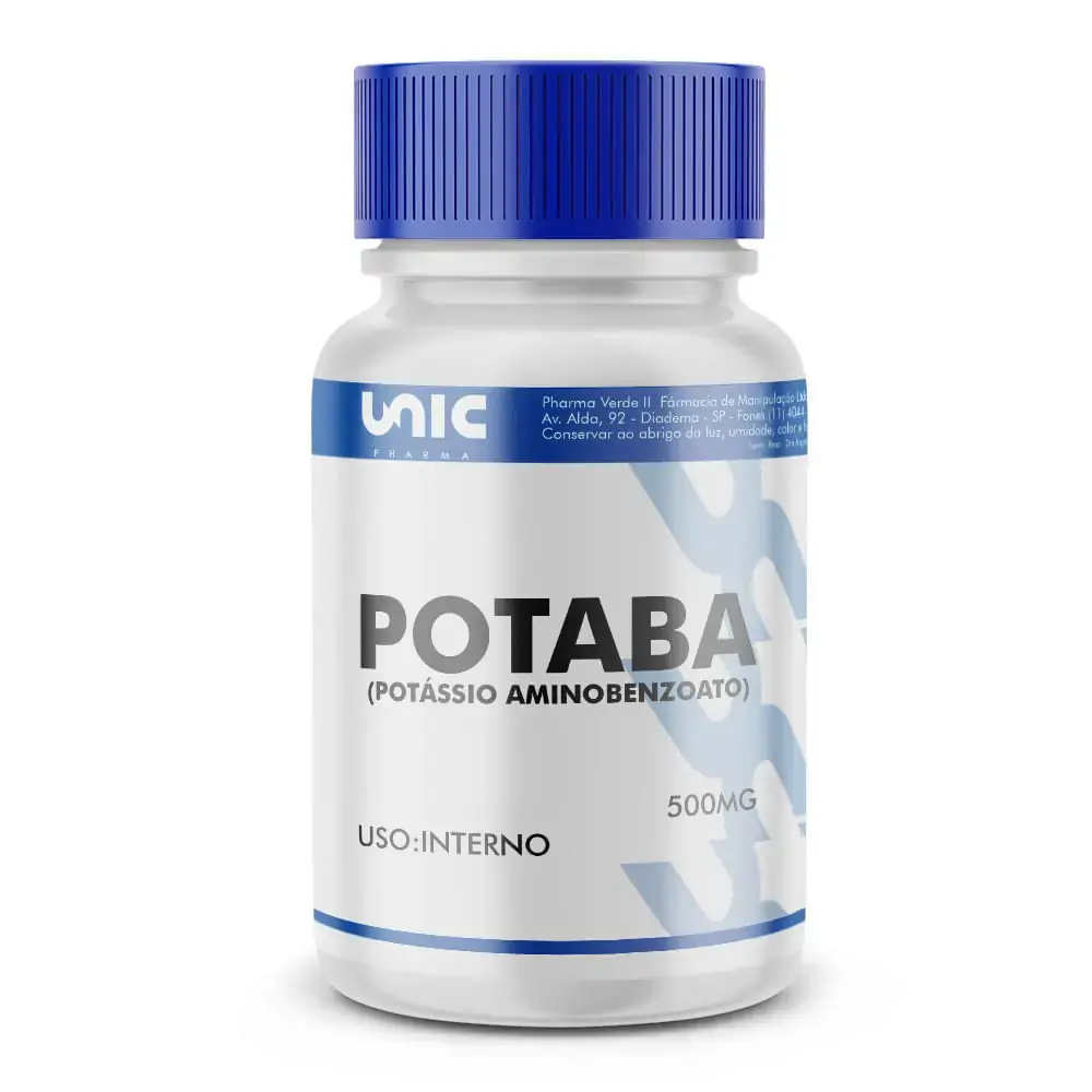 Potaba (potássio Aminobenzoato) 500mg - 60 Cápsulas