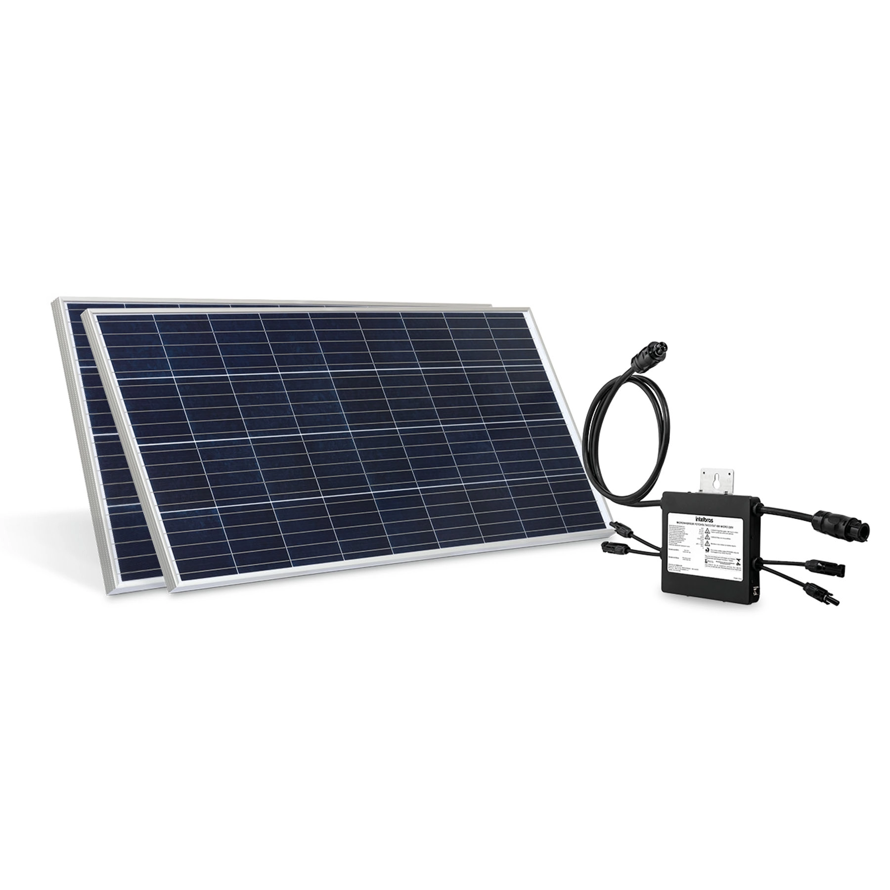 Kit Placa Solar com 2 Placas para Telha Cerâmica 600W 220V Intelbras