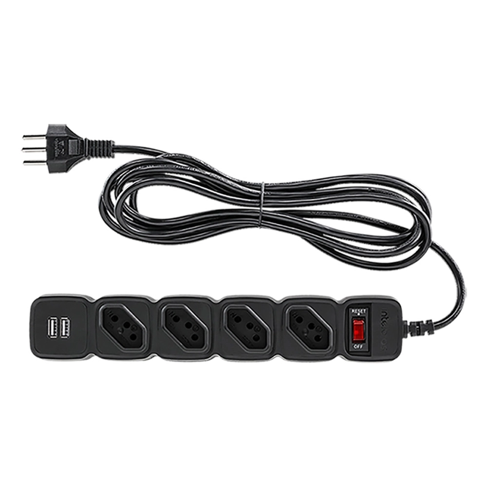Filtro De Linha Protetor Intelbras 4 Tomadas Epe204 3m 2 Usb