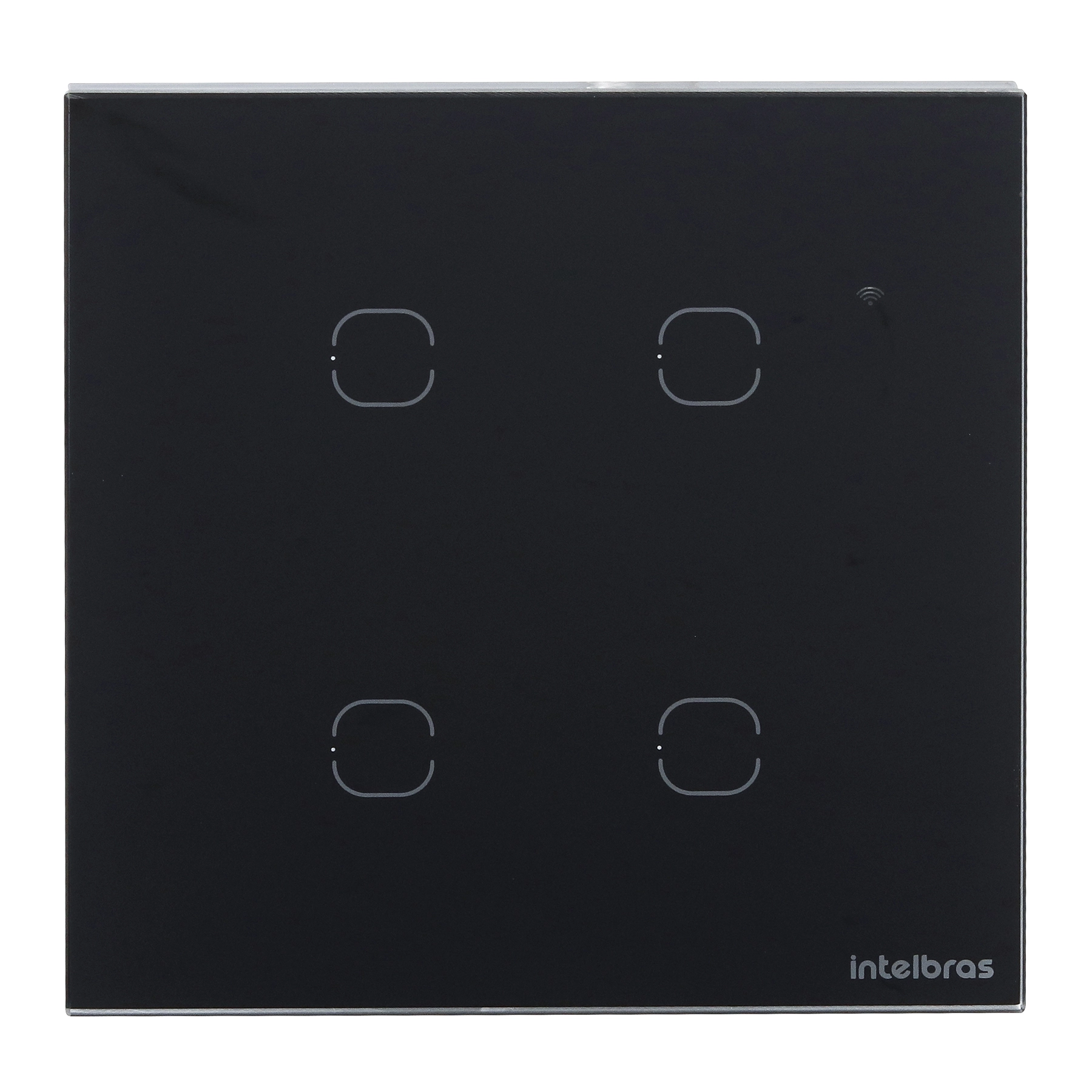 Interruptor Touch Smart Wi Fi 4 Teclas Preto EWS 1006 Intelbras
