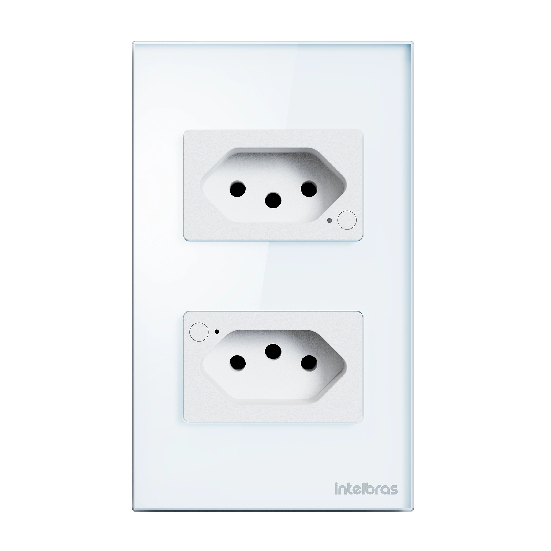 Tomada Dupla Inteligente Wi-Fi 10A Branca Intelbras ETS 1002