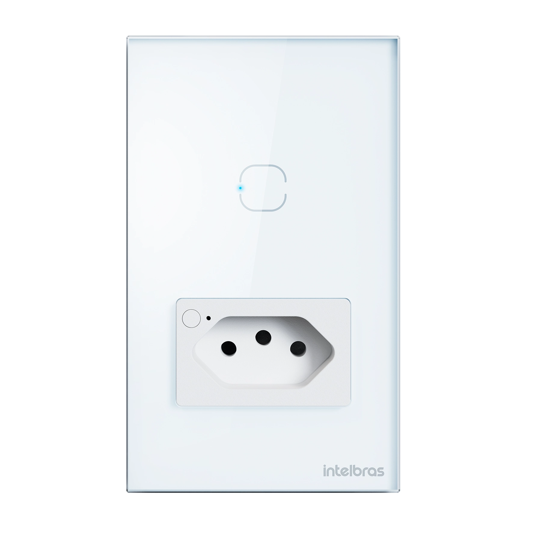 Tomada com Interruptor Inteligente 1 Tecla Wi-Fi 10A Branca Intelbras ETS 2001