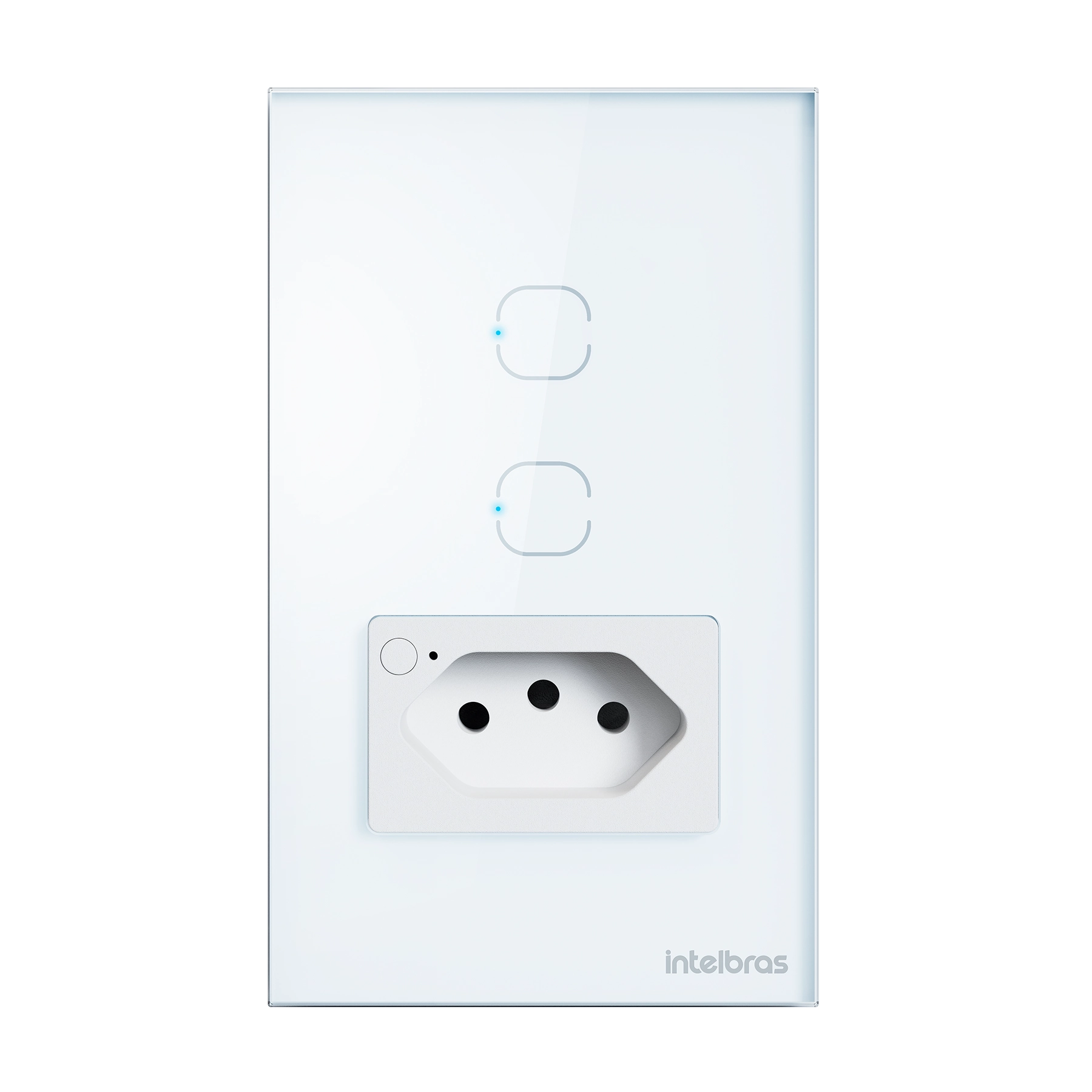 Tomada com Interruptor Inteligente 2 Teclas Wi-Fi 10A Branca Intelbras ETS 2002
