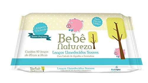 Lencos Umidecidos Bebe Natureza Azul Meninos C/50