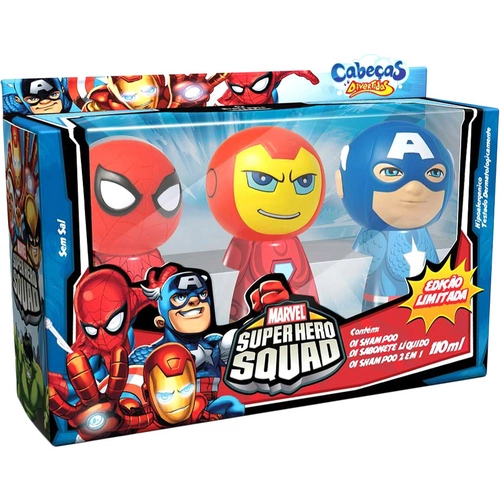 Kit Banho Super Hero Cabeças Divertidas