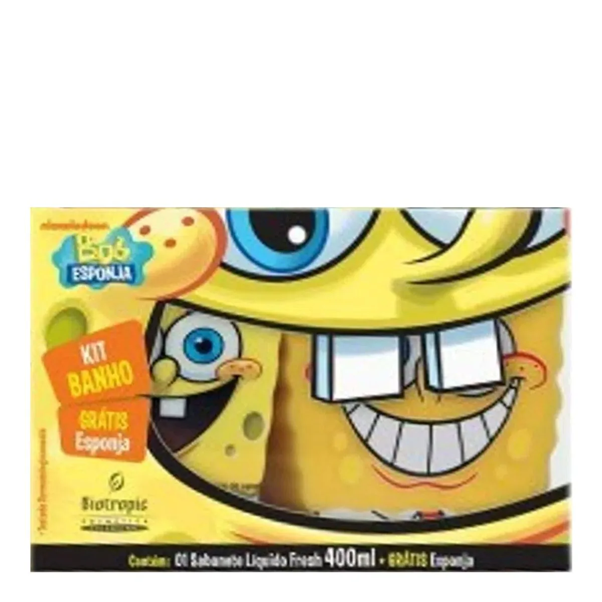 Kit Bob Esponja Sabonete Líquido Gratis Esponja