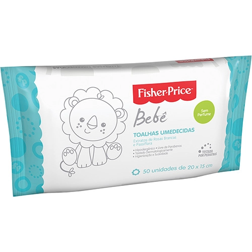 Lenço Umedecido Fisher Price Bebê Sem Perfume