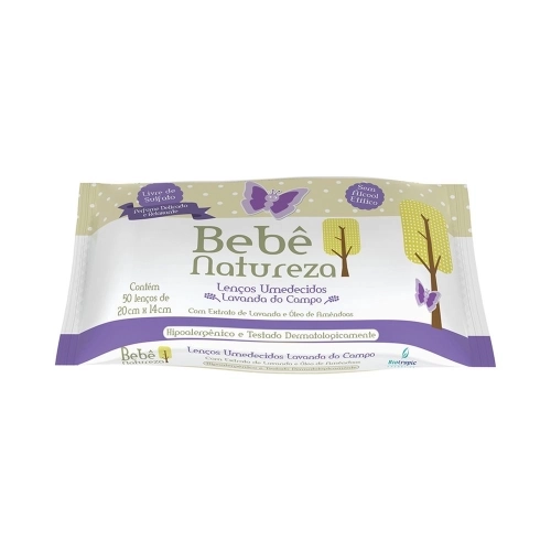 Bebe Natureza Lenco Umed C/ 50 Lavanda