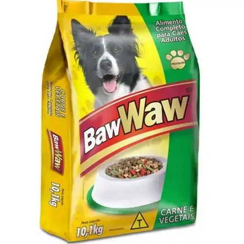 Racao Baw Waw Carne E Vegetais 10,1kg