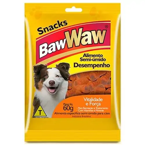 Snacks P/ Caes Baw Waw Alim Semi Umido Desem 60gr