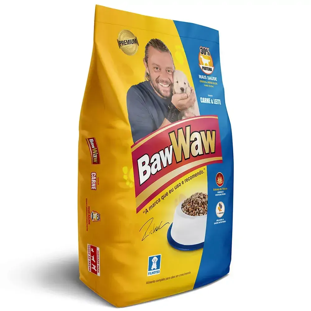 Racao Caes Baw Waw 2kg Carne E Leite
