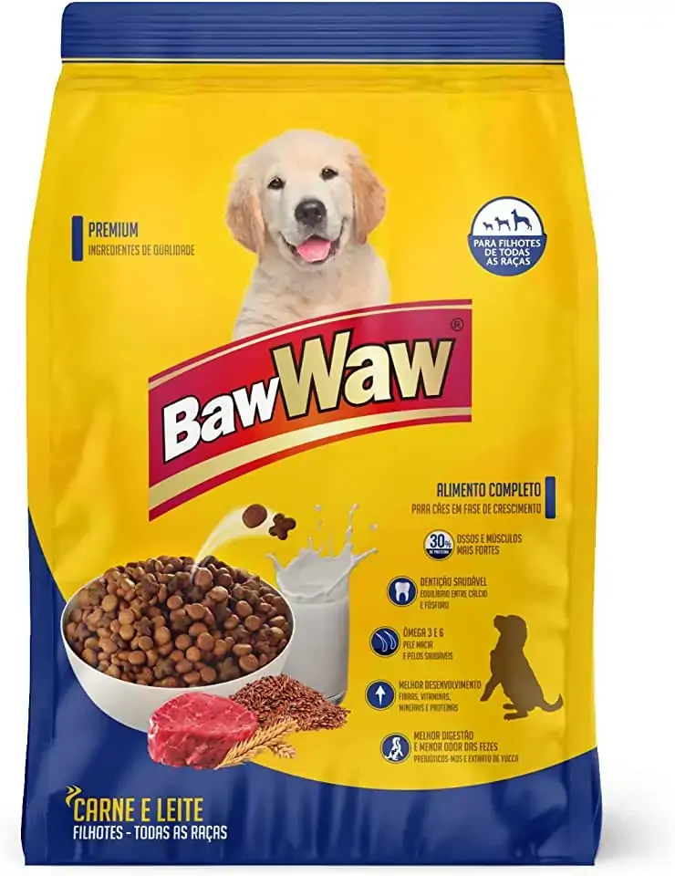 Racao Baw Waw Carne E Leite Filhotes