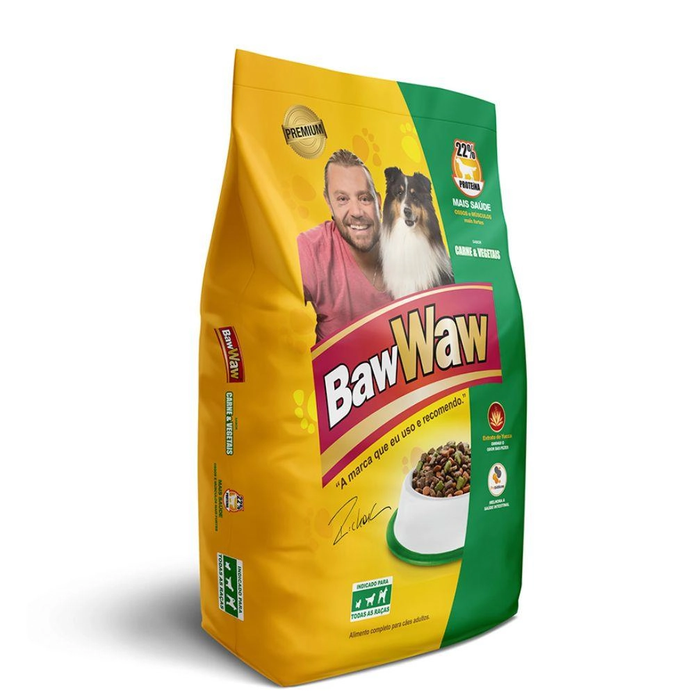 Racao Para Caes Carne E Vegetais 6kg Baw Waw