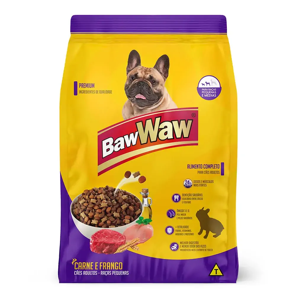 Racao Baw Waw P/caes Rpm Carne/frango 6kg