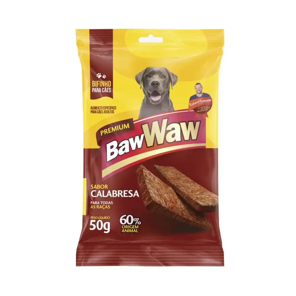 Bifinho P/caes Baw Waw Calabresa 50gr
