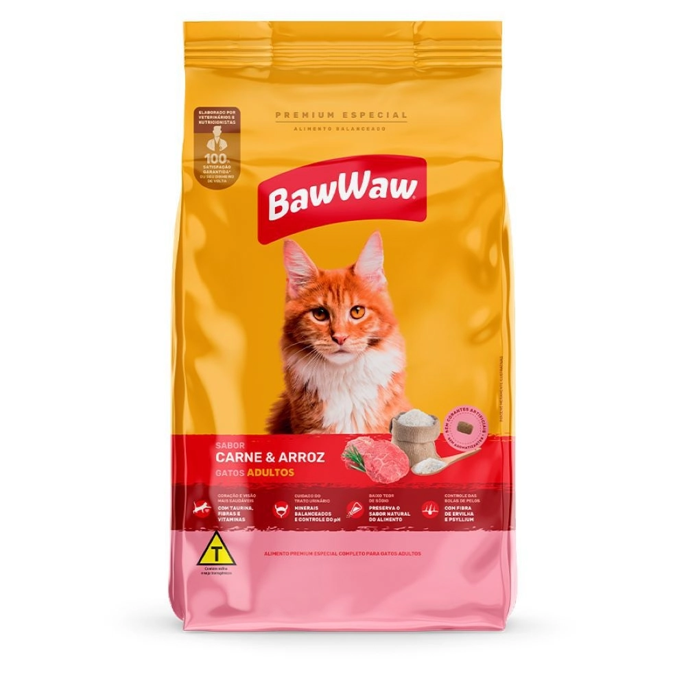 Racao Baw Waw P/ Gatos 900g Carne
