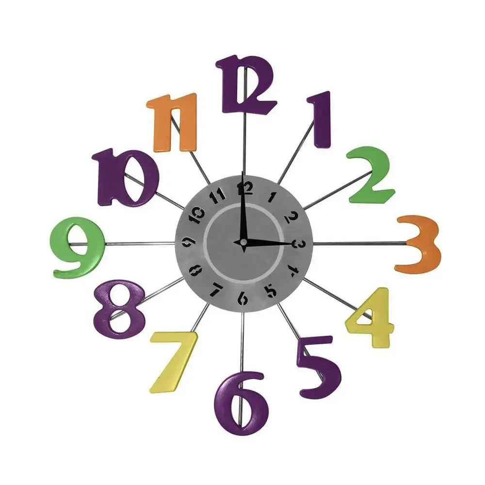 Relogio Numeros Coloridos 159 012 Mabruk