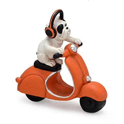 Enf.cachorro Resina Na Moto 21 Cm Premiere