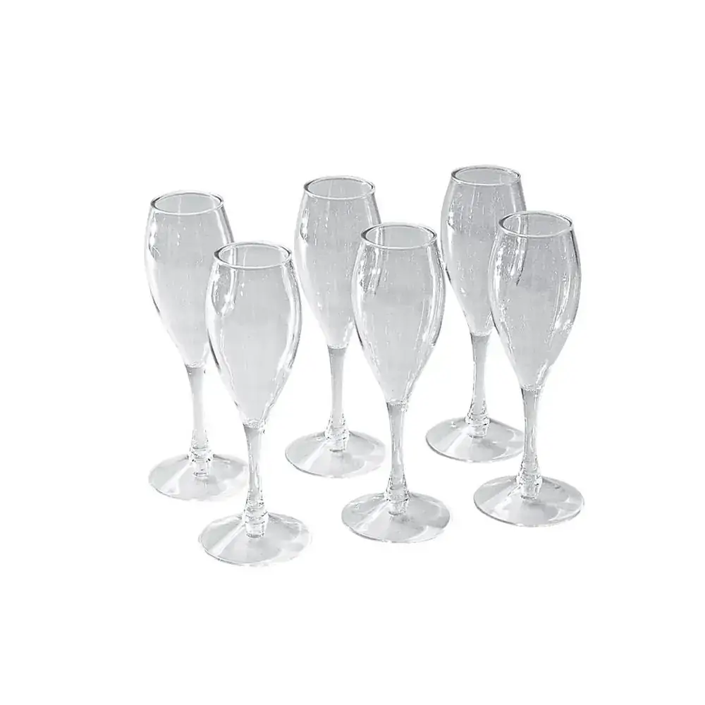 Cj.6 Tacas Btc Acrilica Transparente Champagne