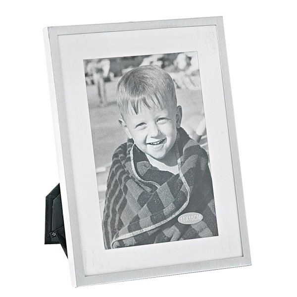 Porta Retrato Btc 15x20cm Aluminio Natural Fd Bco