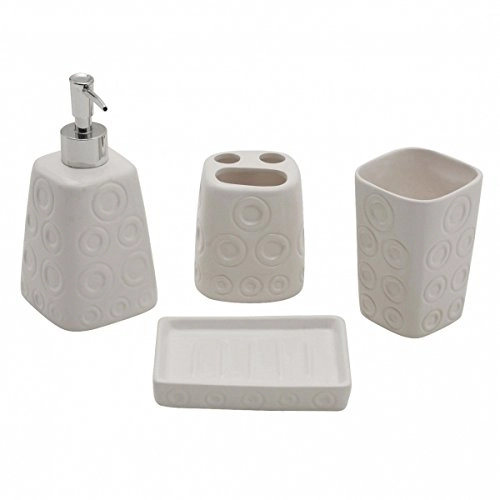 Kit Banheiro C/4 Pcs Craw Porcelana Dj0004b