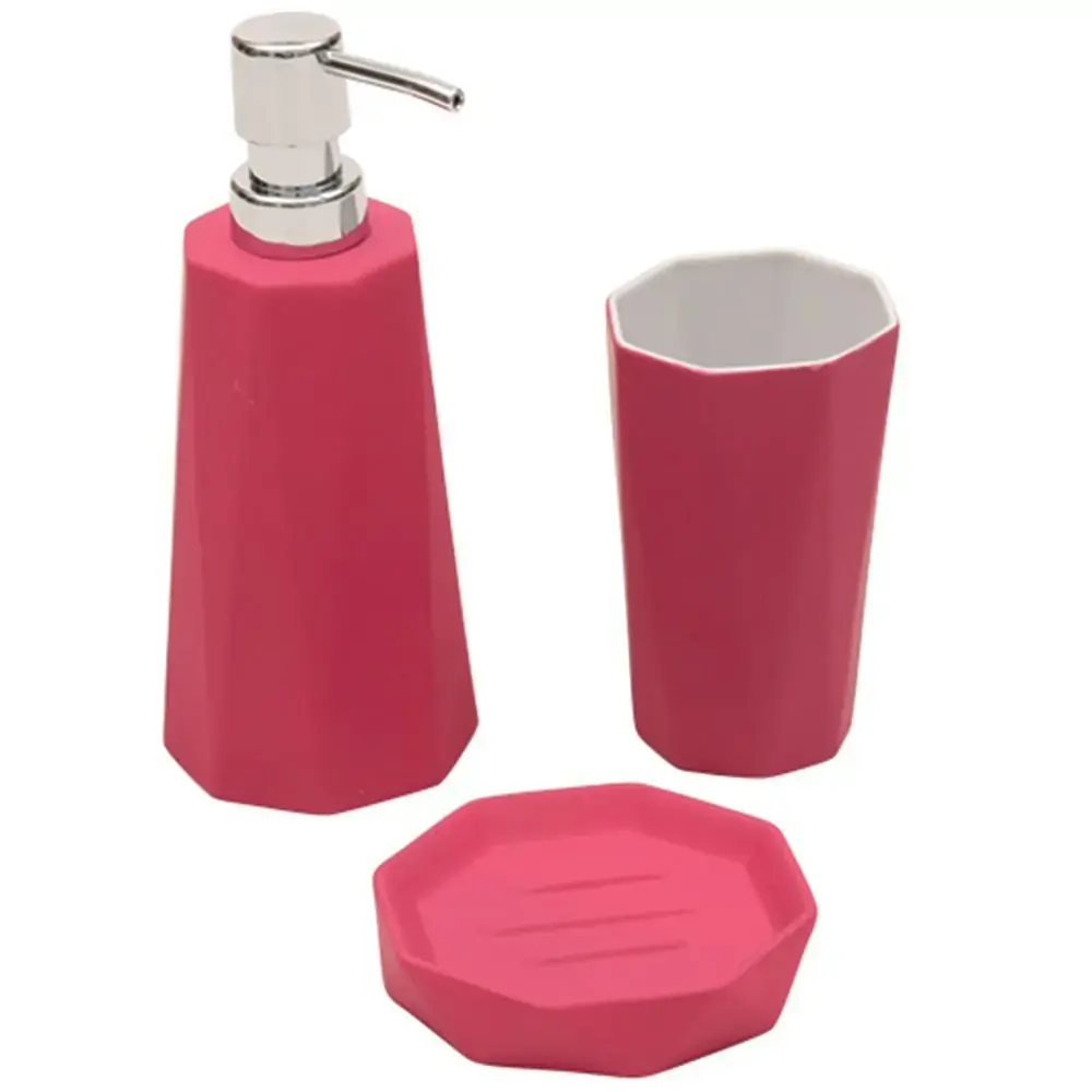 Kit Banheiro Btc Emborrachado Vermelho