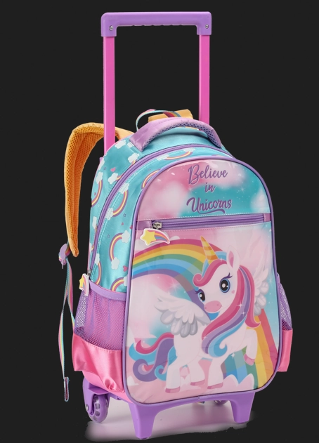 Mochila Rodas Infantil Feminina Dl1329 Denlex