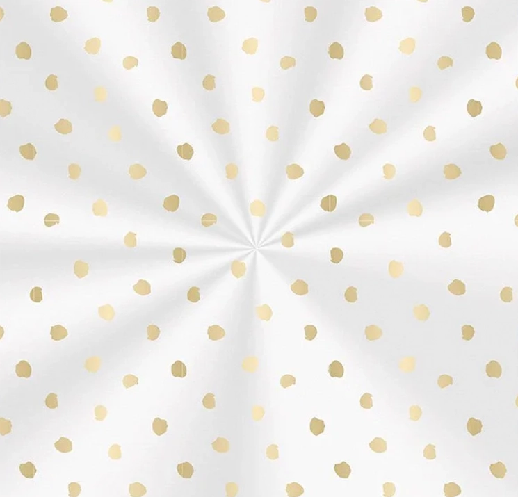 Saco Adesivado Decorado Dots Ouro 10x15cm 3aba Cromus 100un