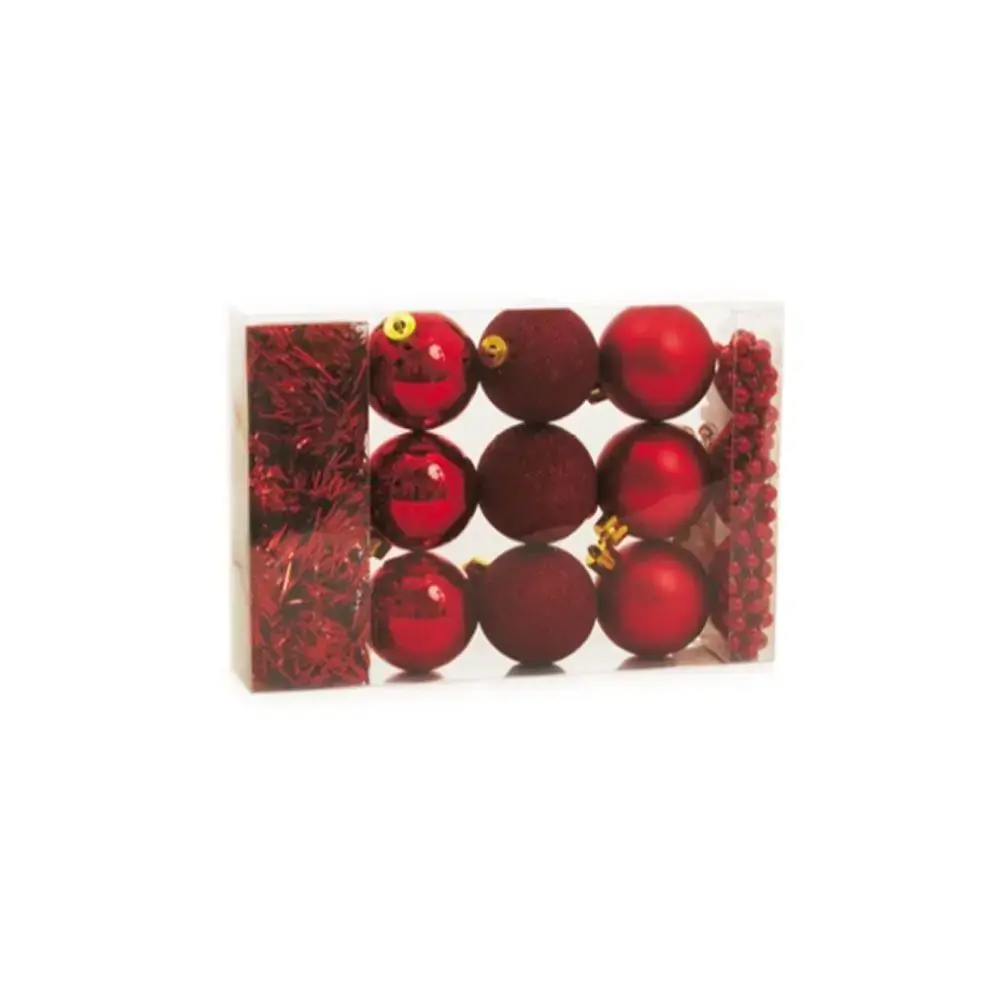 Jg.c/11 Pçs Bolas Natal 5cm Vermelho